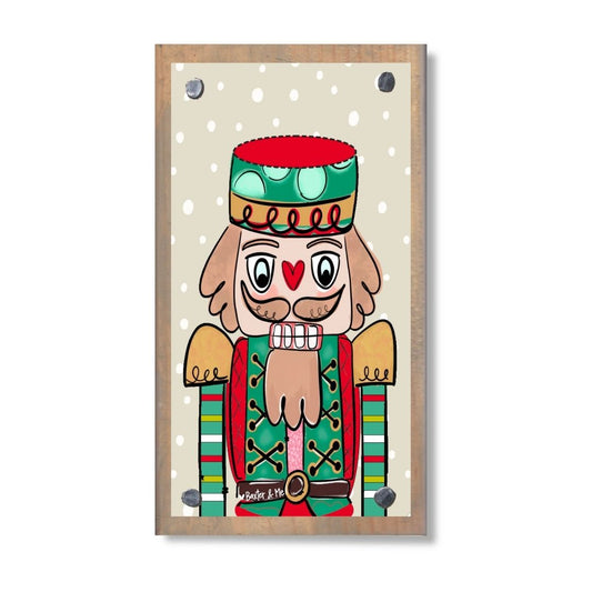 Red & Green Nutcracker Happy Block