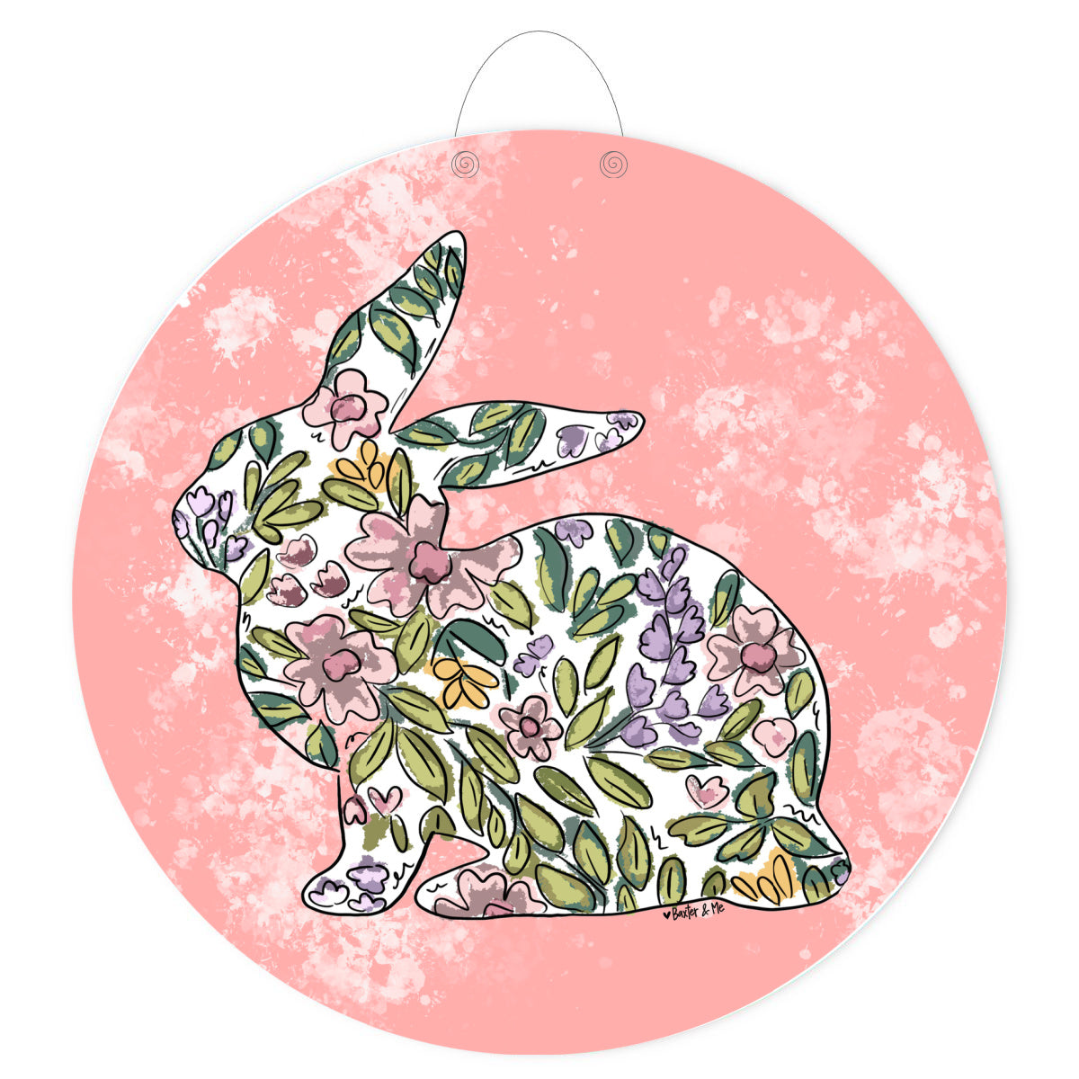 Pastel Easter Blessings Bunny Door Hanger