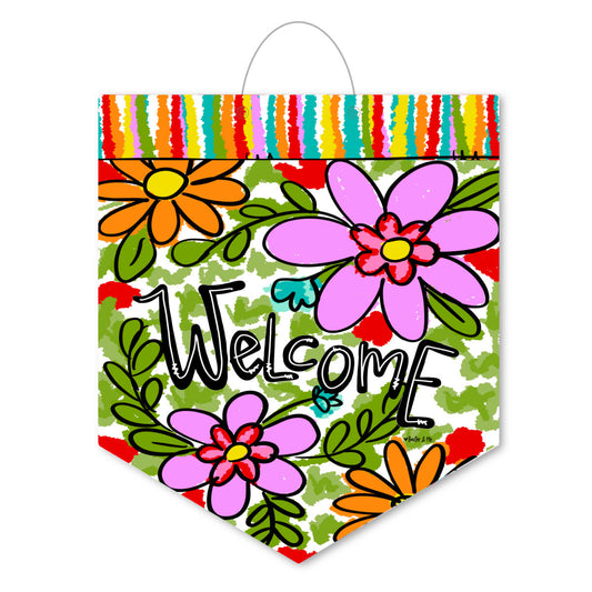 Welcome Daisy Door Hanger