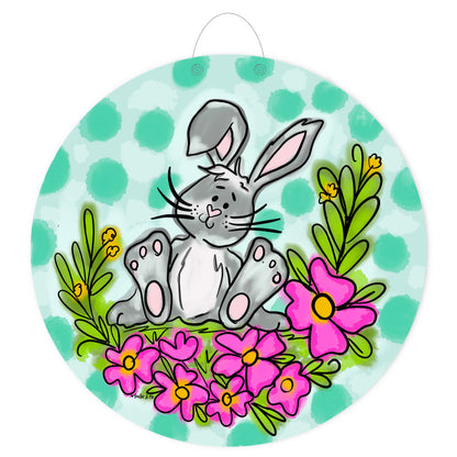 Welcome Friends Bunny Feet Door Hanger