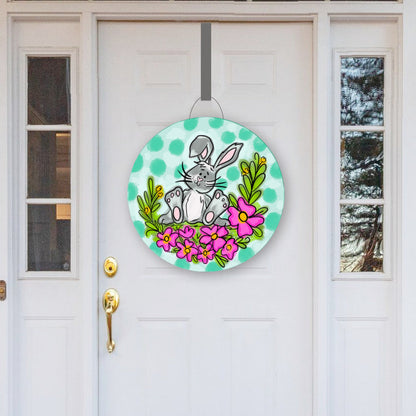 Welcome Friends Bunny Feet Door Hanger