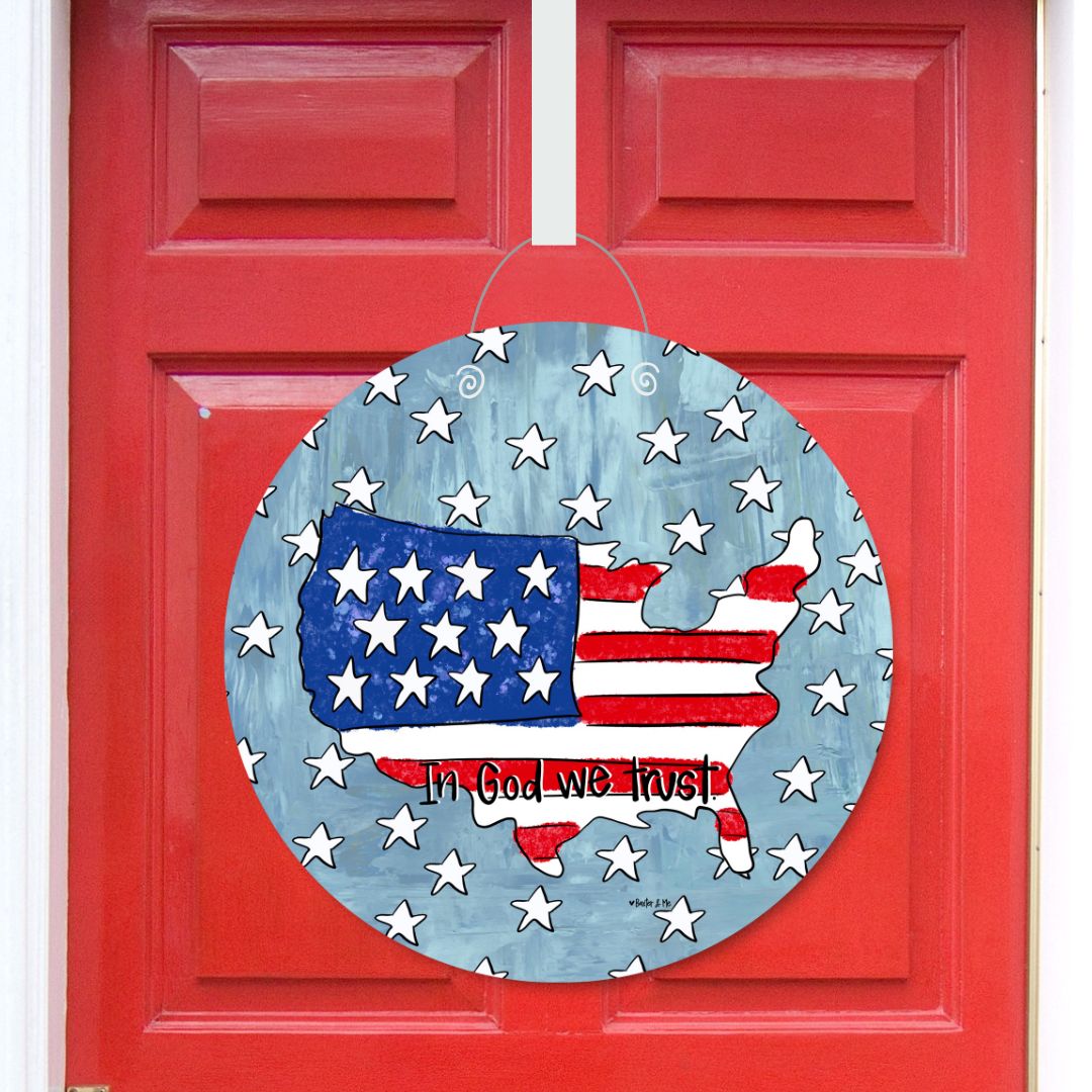 In God We Trust USA Door Hanger