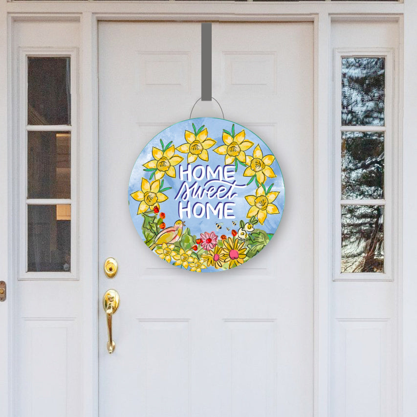 Home Sweet Home Buttercup Bird Door Hanger