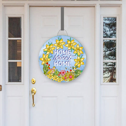 Home Sweet Home Buttercup Bird Door Hanger