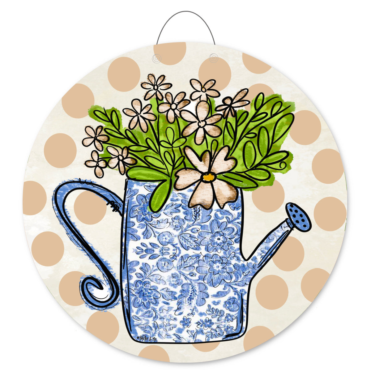 Home Sweet Home Watering Can Door Hanger