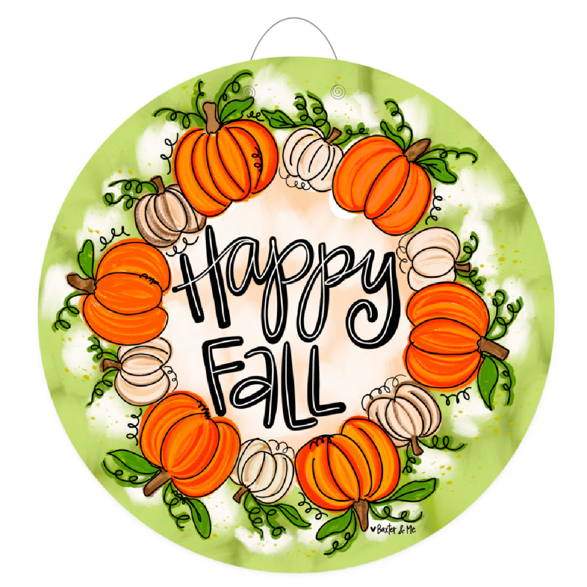 Pumpkins All Around Door Hanger