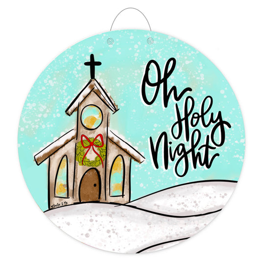 Oh Holy Night Church Door Hanger