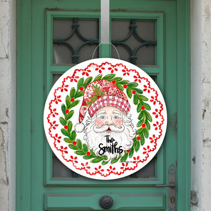 Quilted Santa Door Hanger