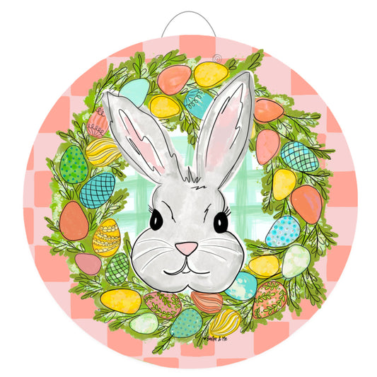 Bunny Egg Wreath Door Hanger