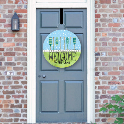 Paddles Welcome to the Lake Door Hanger