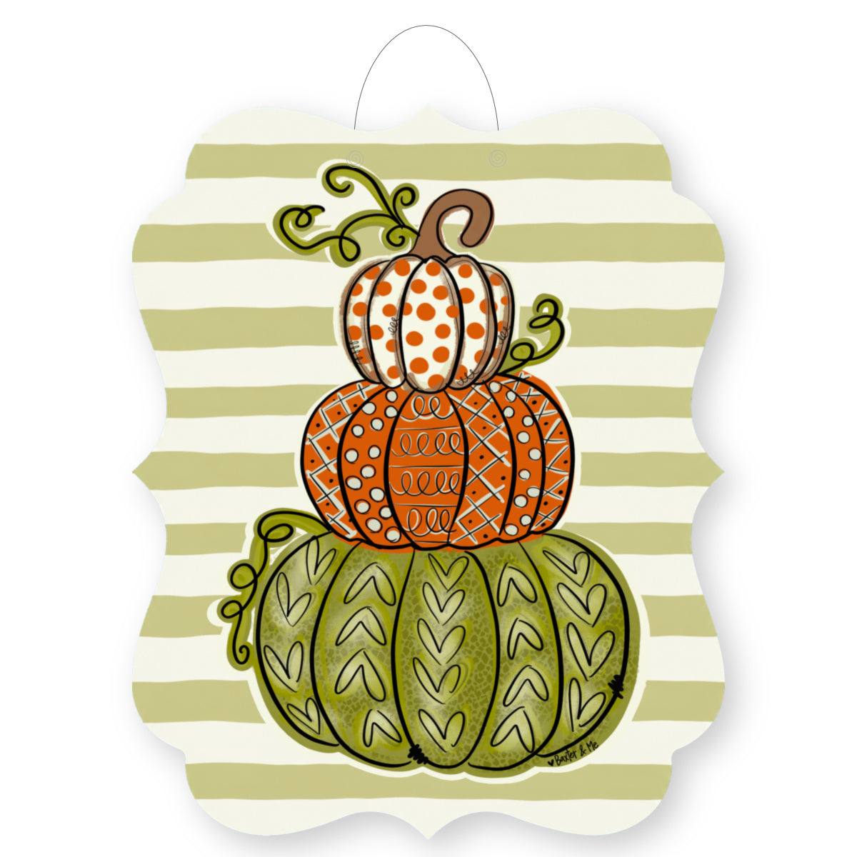Pumpkin Doodle Stack Door Hanger