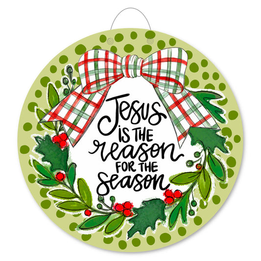 Jesus is the Reason Wreath Door Hanger