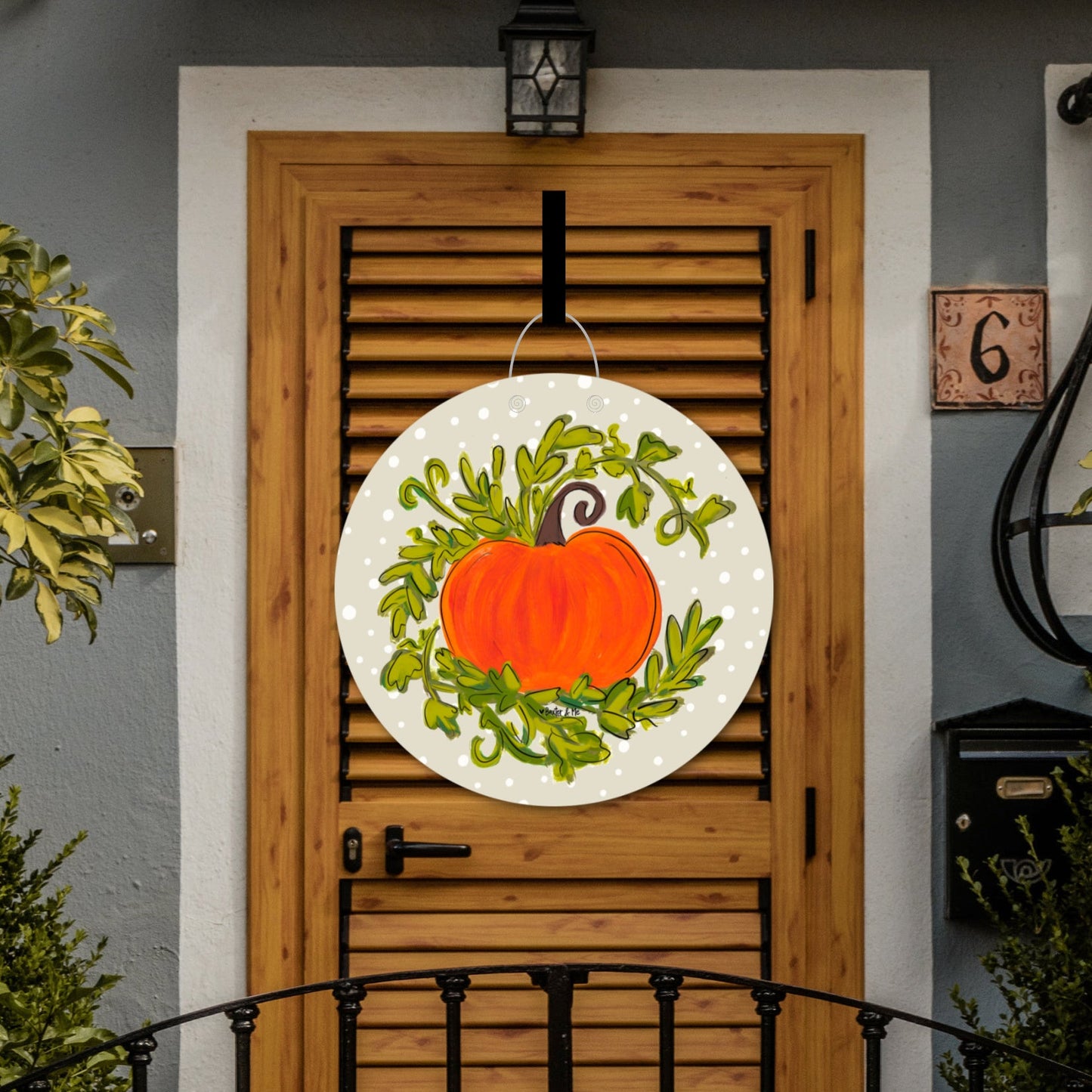 Pumpkin Vine Door Hanger