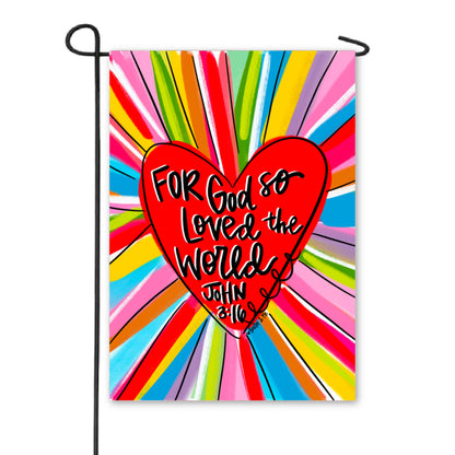 Colorful John 316 Heart Garden Flag