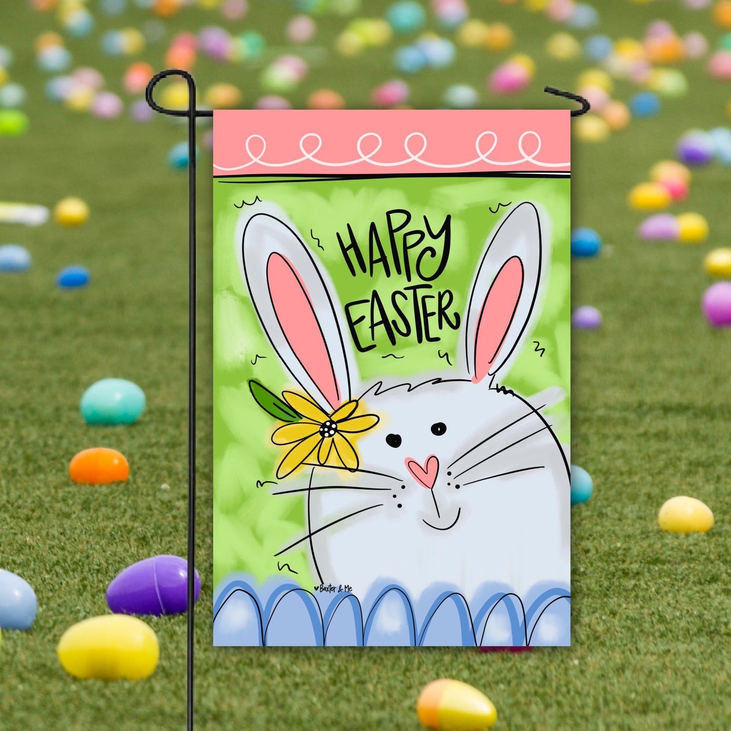 Happy Easter Bunny Garden Flag