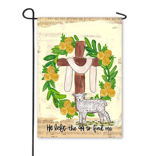 Easter Cross Yellow Flowers Garden Flag