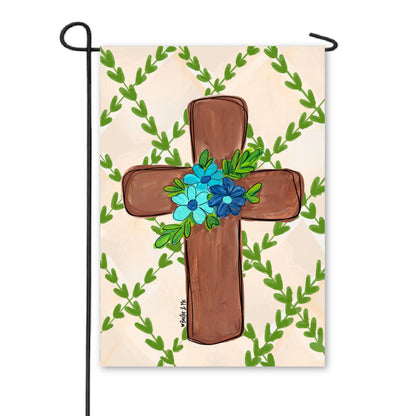 Spring Cross Garden Flag