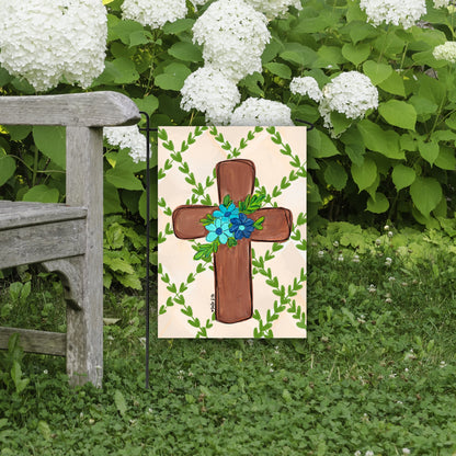 Spring Cross Garden Flag