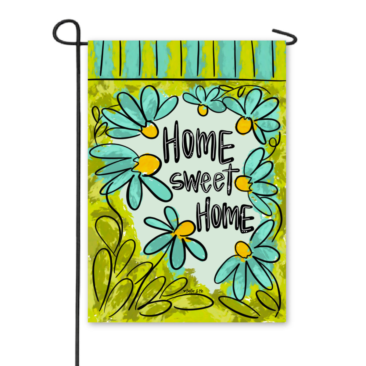 Whimsy Blue Flowers Garden Flag