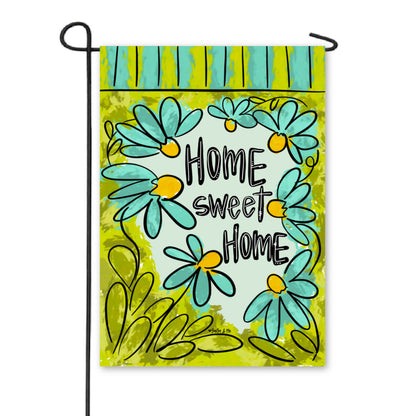 Whimsy Blue Flowers Garden Flag