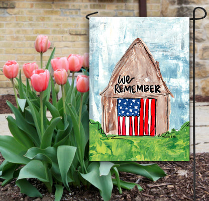 We Remember Barn Garden Flag