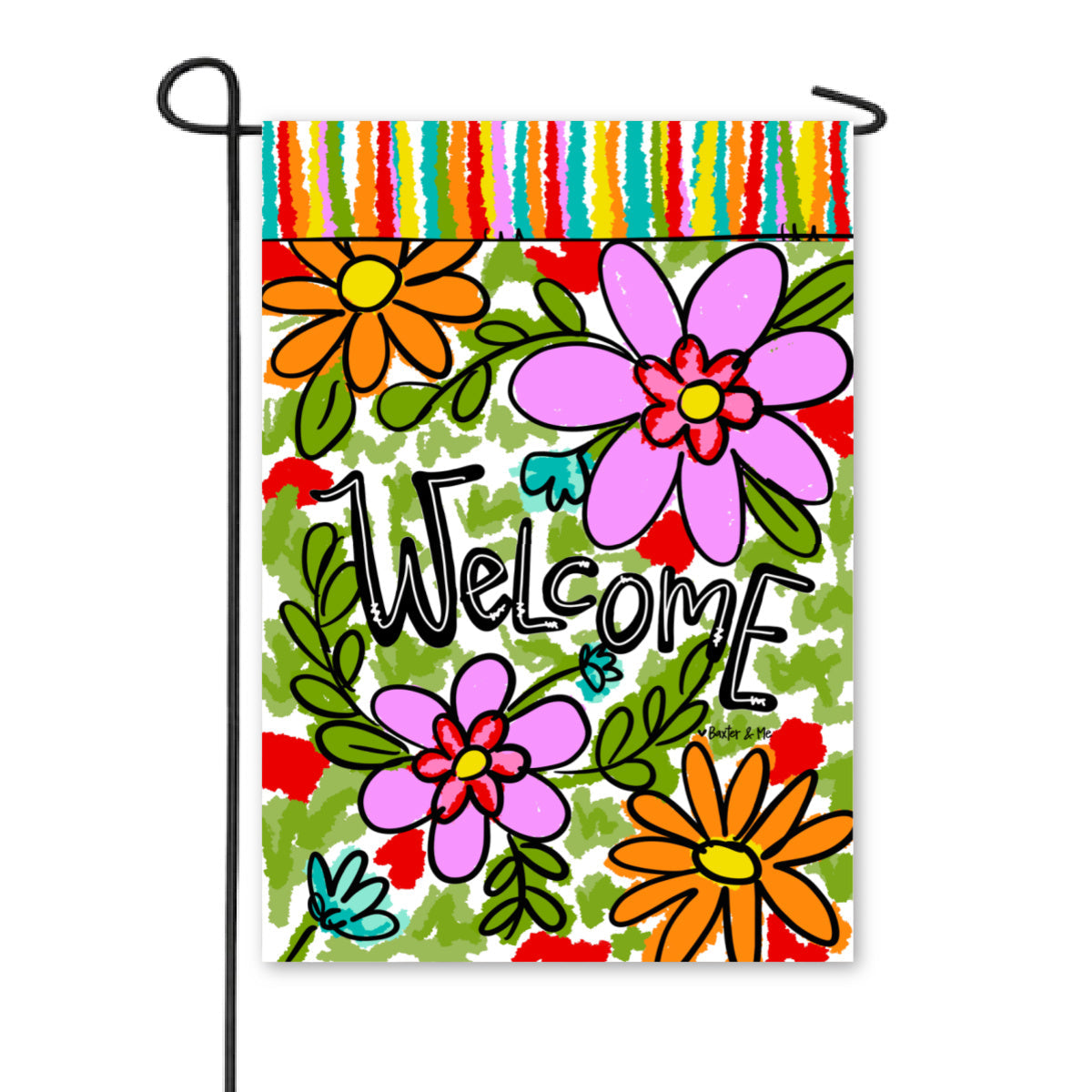 Welcome Daisy Garden Flag