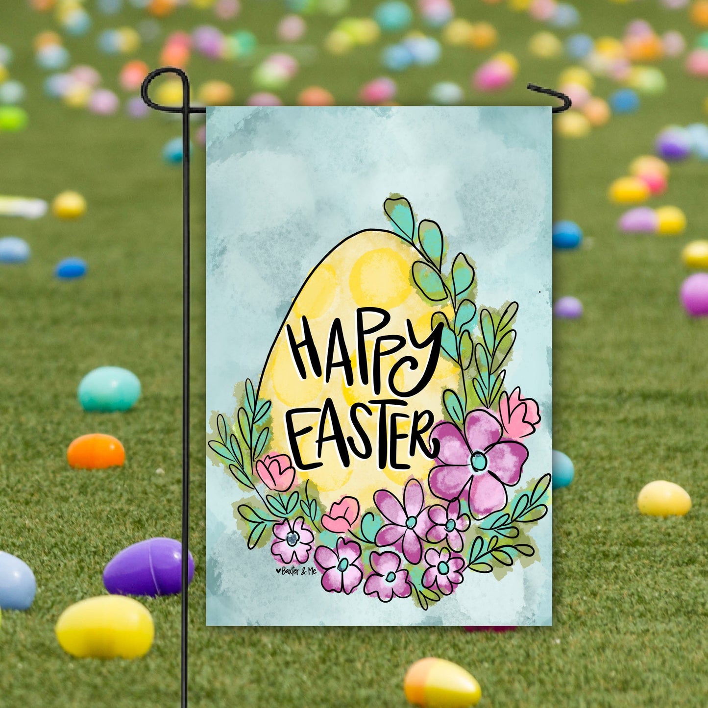 Happy Easter Egg Garden Flag