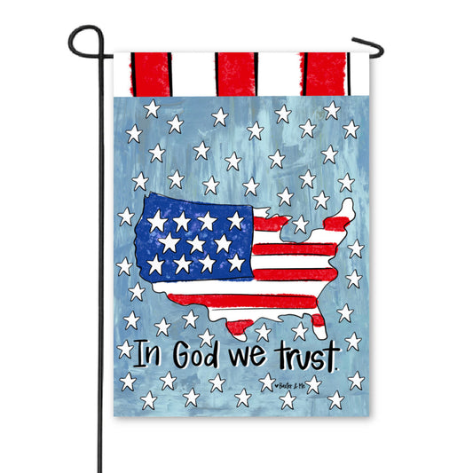 In God We Trust USA Garden Flag