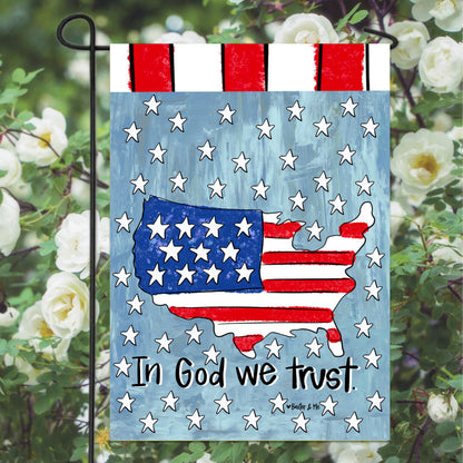 In God We Trust USA Garden Flag