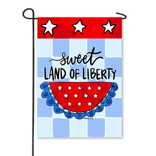 Sweet Land of Liberty Garden Flag