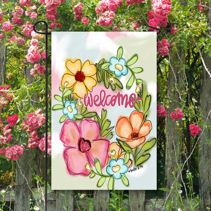 Blooming Welcome Garden Flag