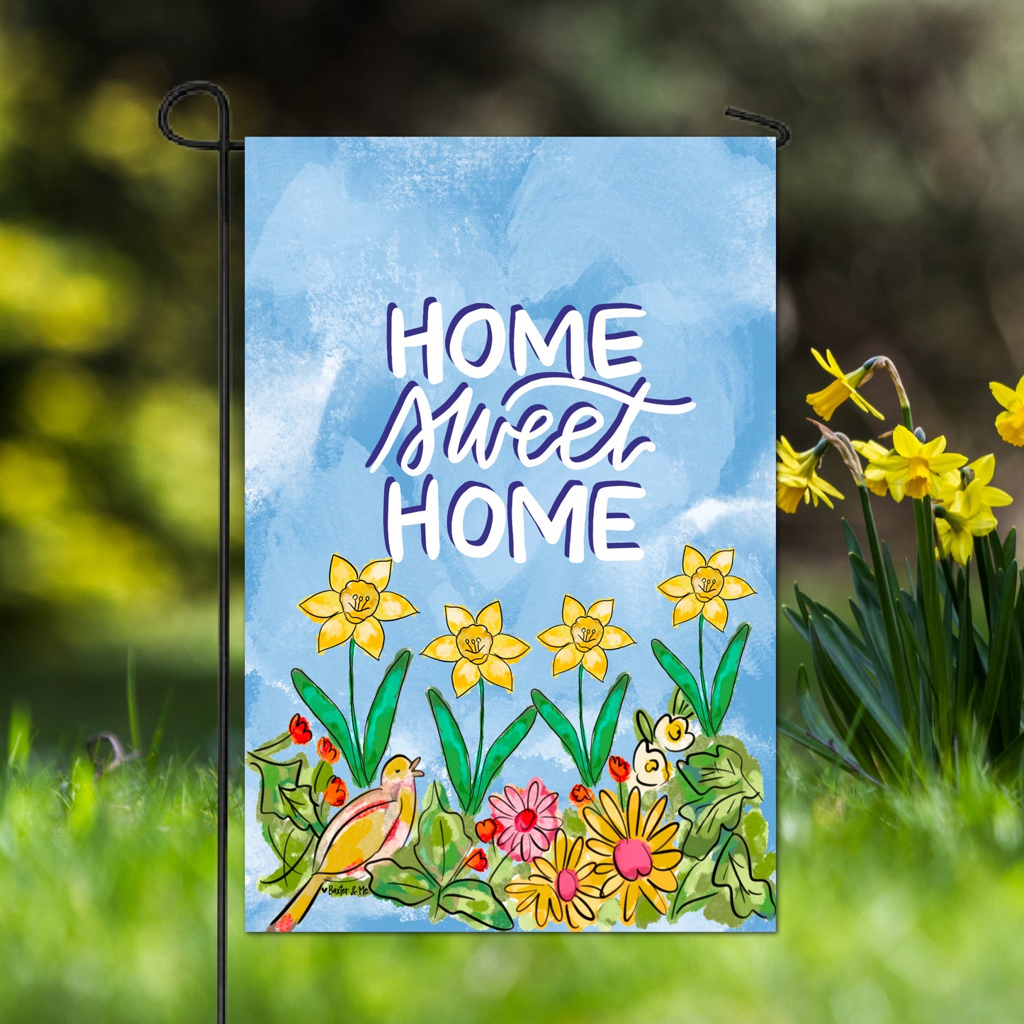 Home Sweet Home Buttercup Bird Garden Flag