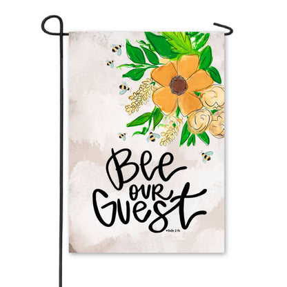 Bee Our Guest Garden Flag