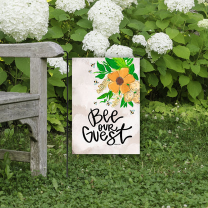 Bee Our Guest Garden Flag