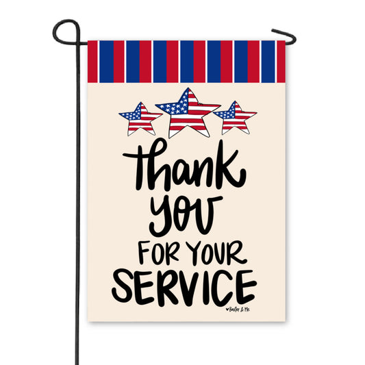 Thank You For Your Service Garden Flag