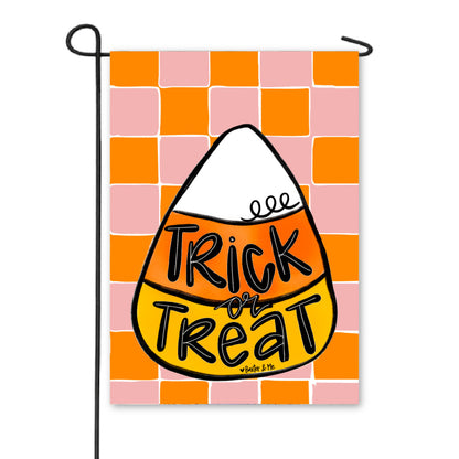 Trick or Treat Candy Corn Garden Flag