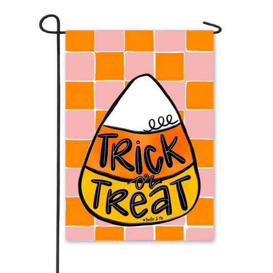 Trick or Treat Candy Corn Garden Flag