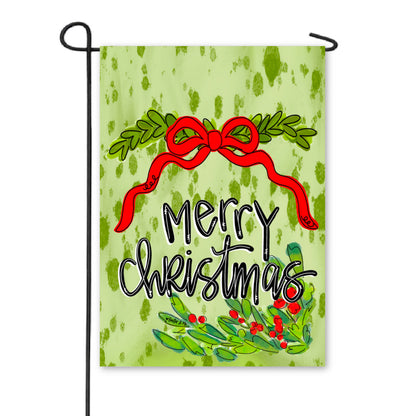 Merry Christmas Ribbon  Garden Flag