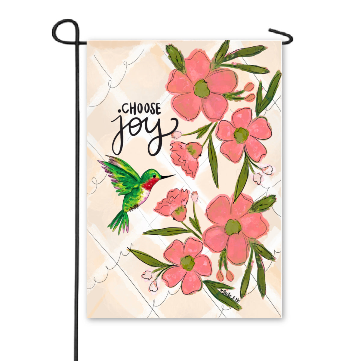 Choose Joy Hummingbird Garden Flag