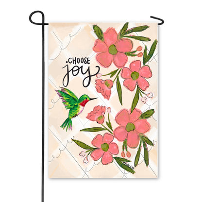 Choose Joy Hummingbird Garden Flag