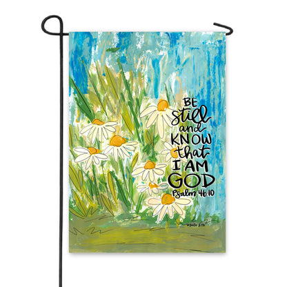 Be Still Daisies Garden Flag