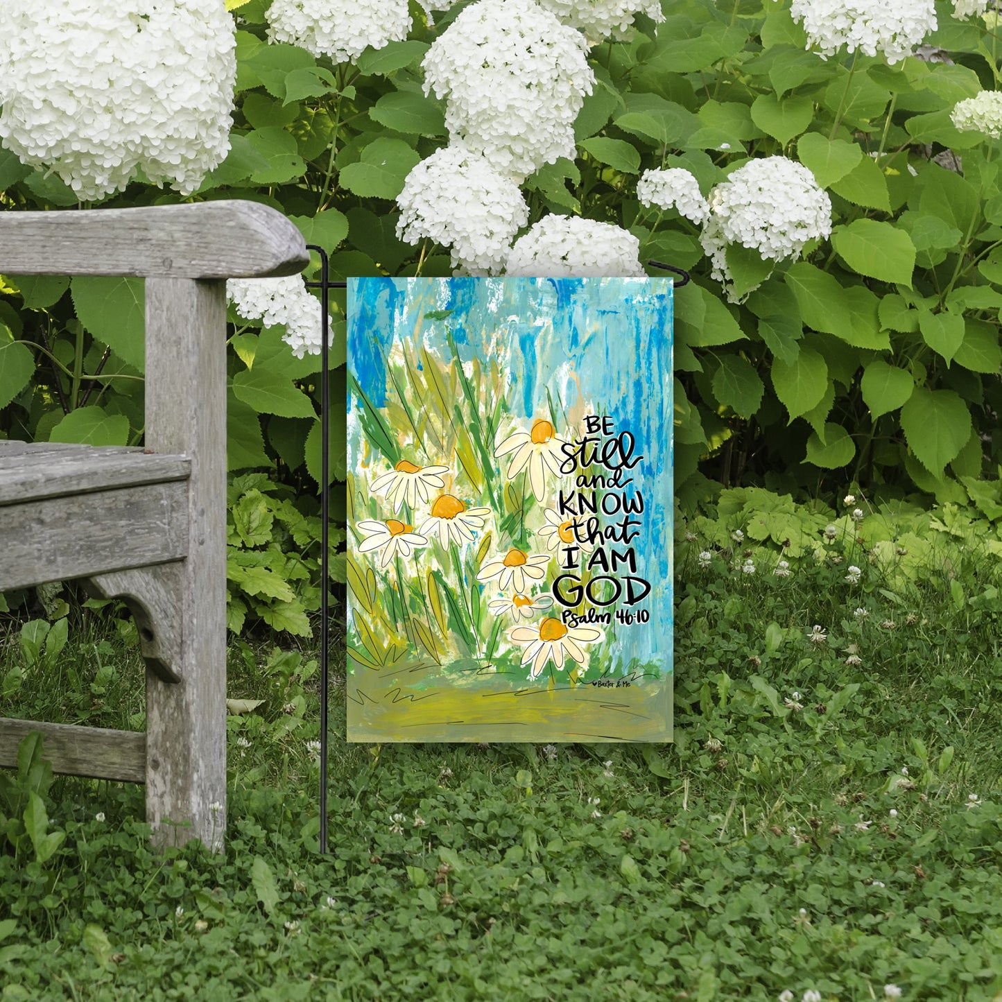 Be Still Daisies Garden Flag