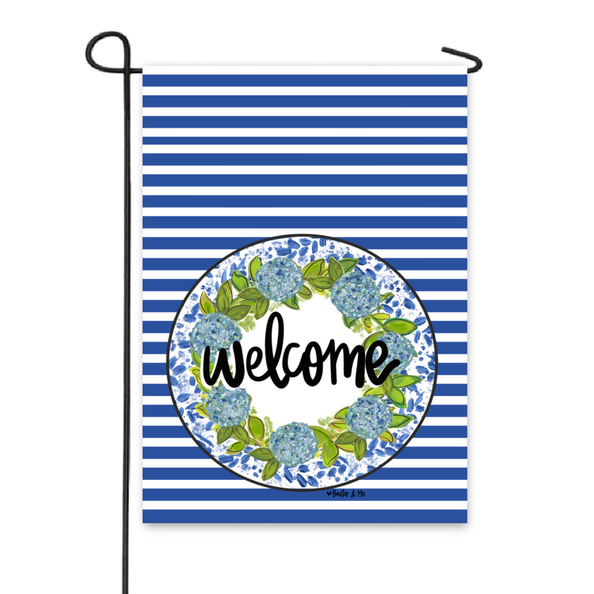 Hydrangeas Welcome Willow Garden Flag