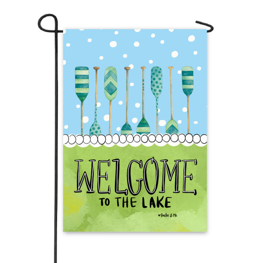 Paddles Welcome to the Lake Garden Flag