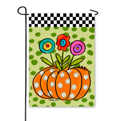 Dottie Bloom Pumpkin Garden Flag