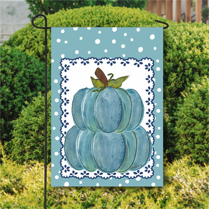 Grannys Pumpkin Doily Garden Flag
