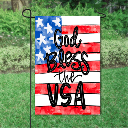 God Bless the USA Flag Garden Flag