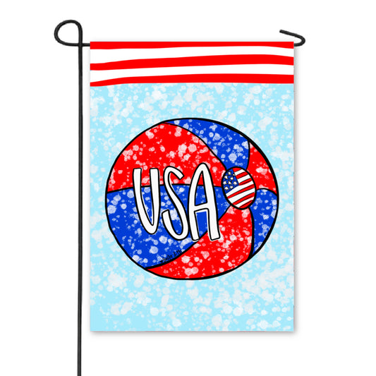 USA Beach Ball Garden Flag