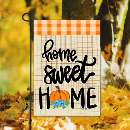 Home Sweet Home Pumpkin Garden Flag