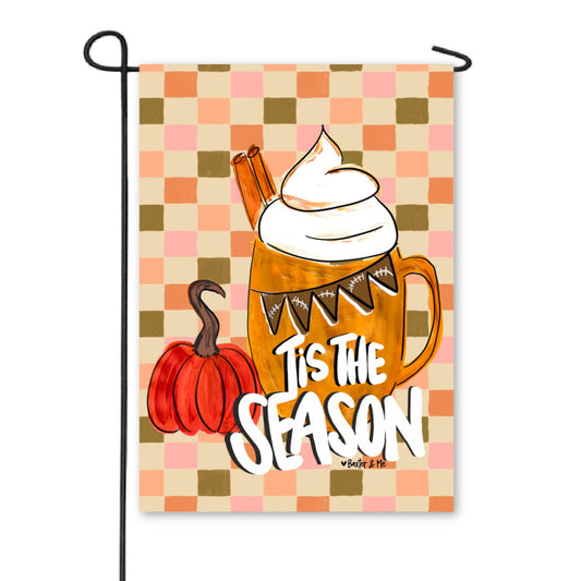 Tis the Season Pumpkin Latte Garden Flag